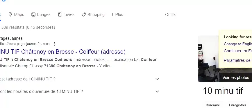 Salon de coiffure à Châtenoy-en-Bresse
