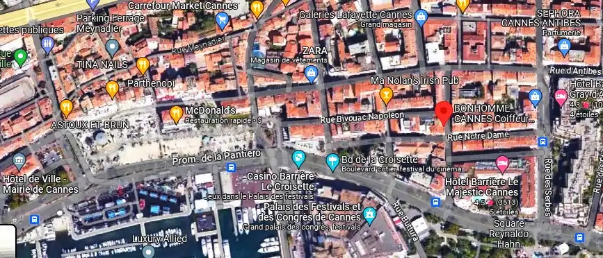 Salon de coiffure à Cannes