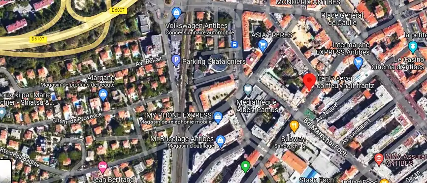 Salon de coiffure à Antibes