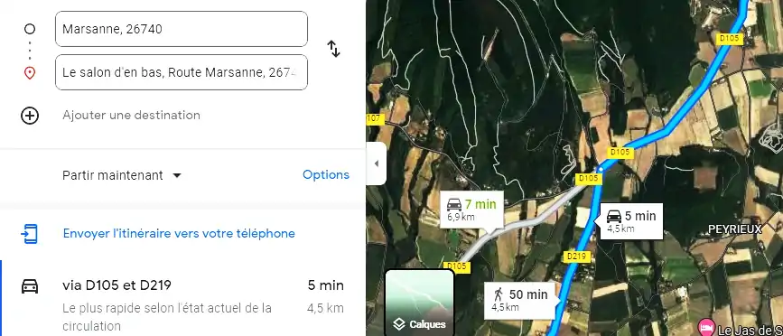 Le salon d&rsquo;en bas à La Laupie