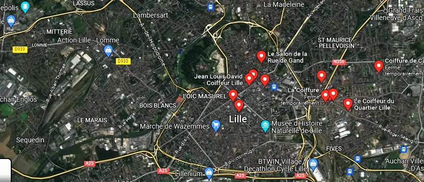 Salon de coiffure à 59800 Lille